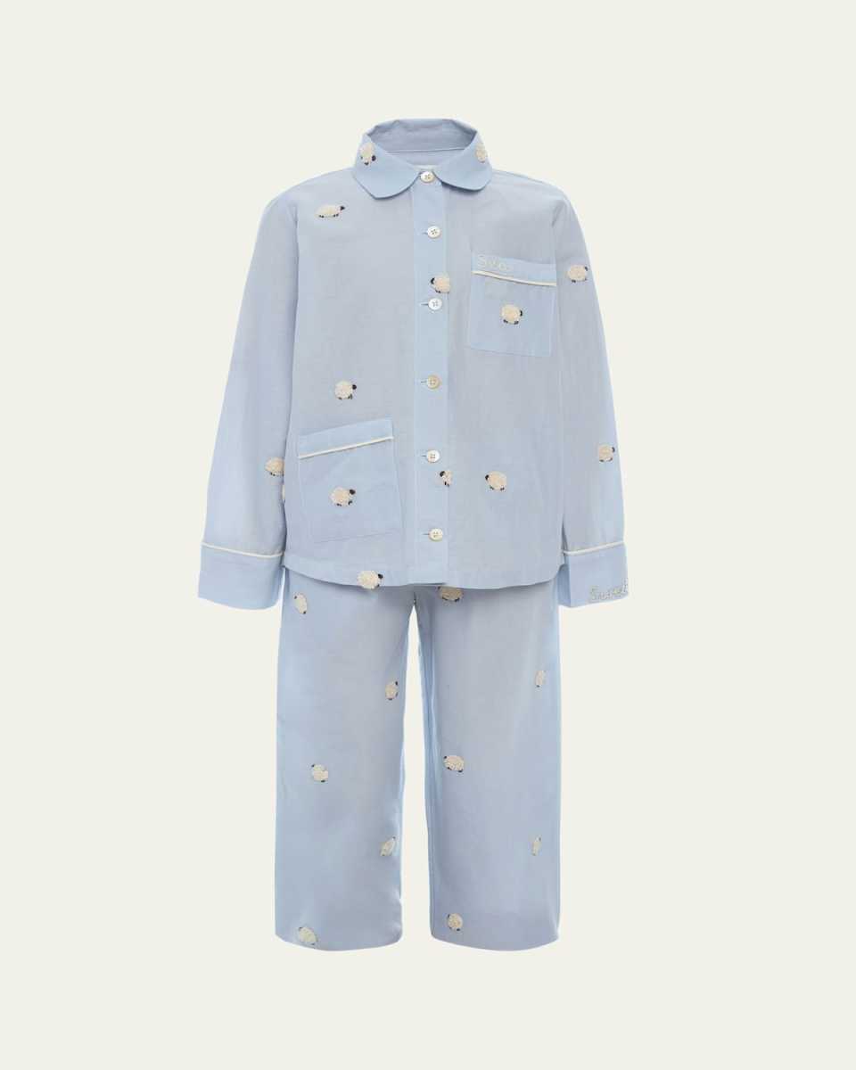 Girl's Sheep Pajama Set, Size 2-1